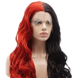 Fashiondeityshair | Hair | 24 Red Black Split Dye Body Wavy 